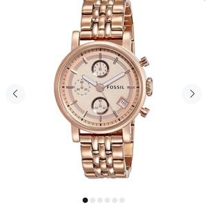 Fossil Rose Gold Boyfriend Style Watch